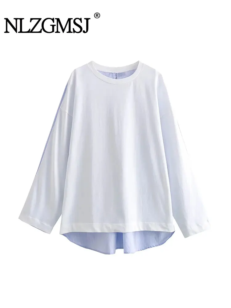 

Блузка ZaZevity Женская осенне-зимняя, свободная рубашка с длинным рукавом, универсальная уличная одежда в стиле пэчворк