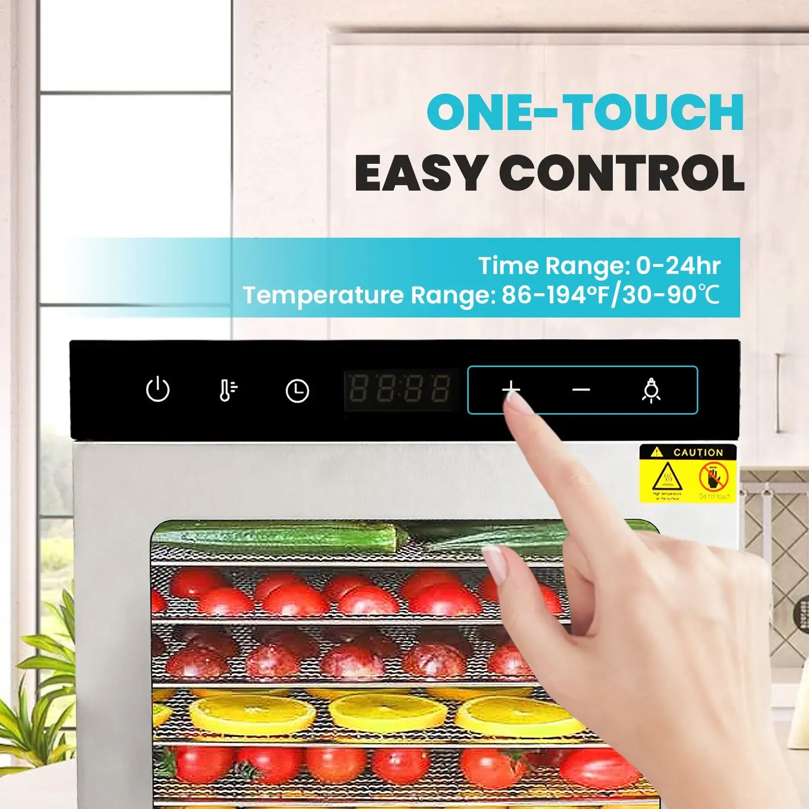 Дегидратор пищевой 10 лотков из нержавеющей стали джерки 800 Вт Дегидраторы 194 ℉