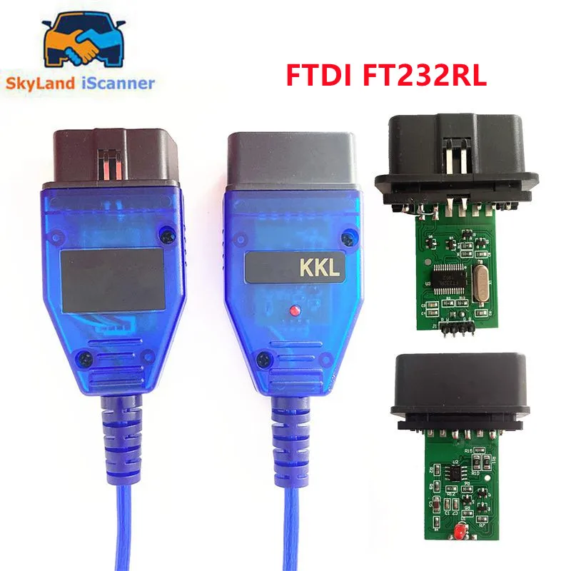 Диагностический сканер OBD2 для VAG KKL диагностический кабель интерфейса USB 409 и FTDI
