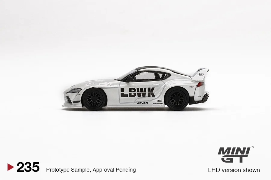 Фото 1:64 распроданная версия с широким кузовом LBWORKS GR Bull Devil Supra China Limited Edition 235, литая под давлением модель автомобиля из сплава, игрушка для мальчиков №3