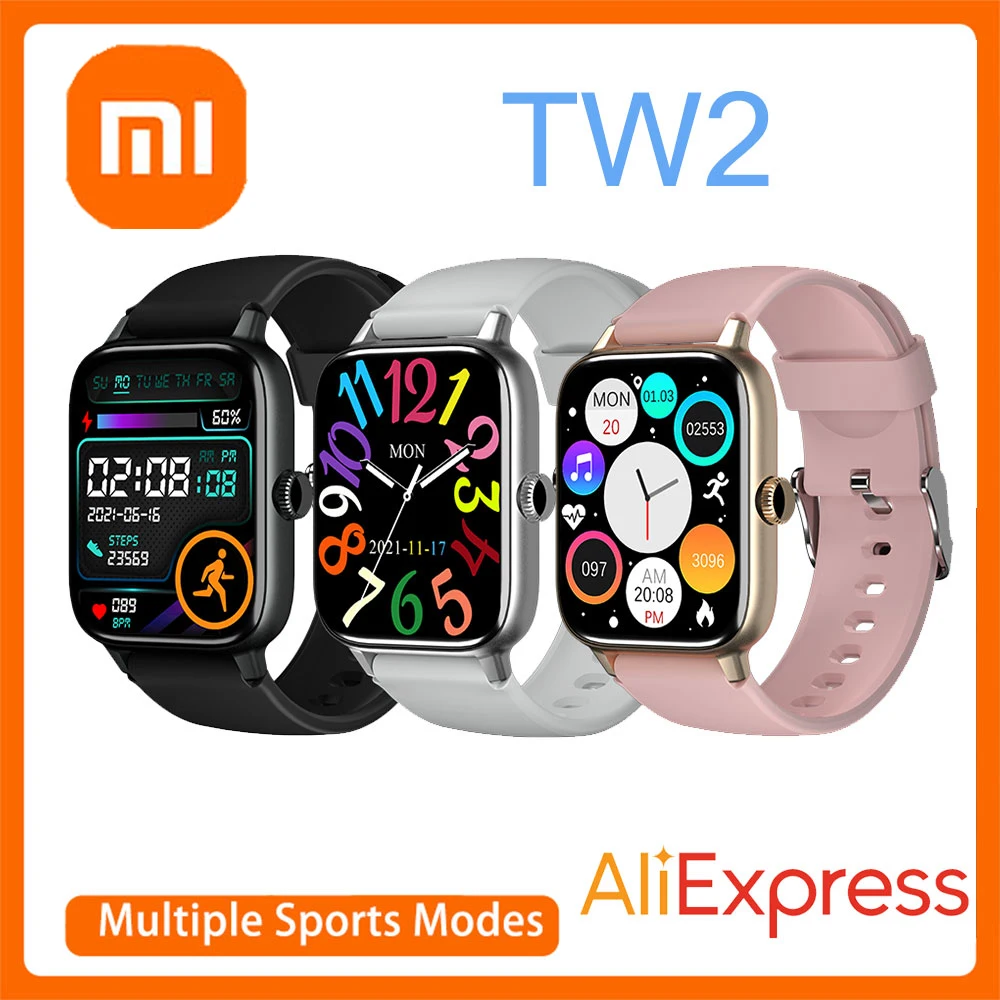 

Умные часы Xiaomi 2023 TW2 для мужчин и женщин, спортивный фитнес-трекер с функцией вызова по Bluetooth, Беспроводная зарядка, умные часы PK I8 Pro