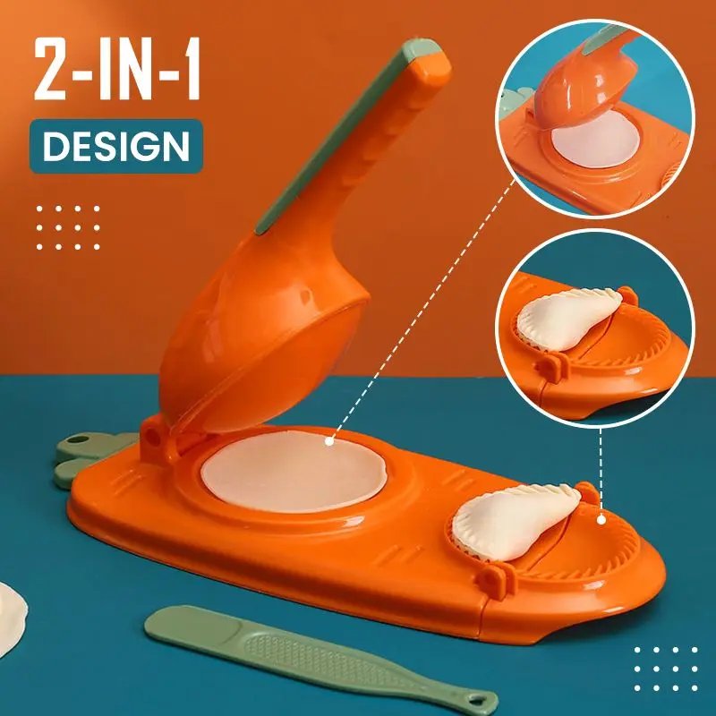 2 In1 Dough Pressing Tool DIY Dumpling Maker Kit Wrapper Presser Manual Labor-Saving Dough Skin Molder Machine Kitchen Gadgets