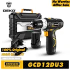 Ударная дрель GCD12DU3, Аккумуляторная дрель, Электрическая отвертка макс. с литий-ионной батареей 1,5 Ач DC, перфоратор, электроинструмент DEKO