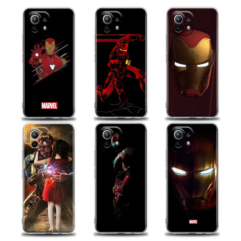 

Phone Case for Xiaomi Mi 11 10 Lite 10T 9 SE 11T Note 10 Pro Poco X2 M3 F3 X3 M4 Case Silicone Cover iron man Hero Marvel
