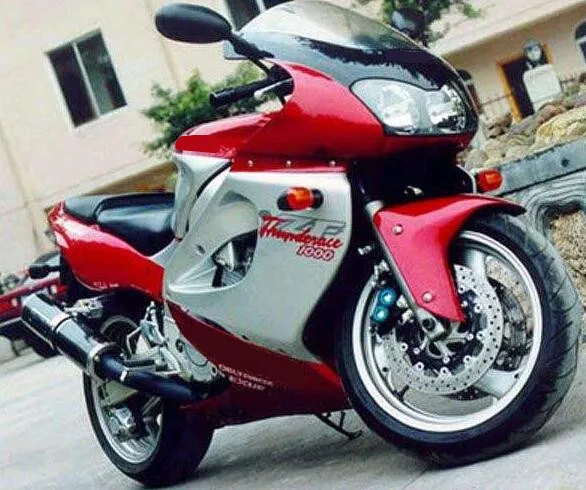 

4Gifts New ABS Fairing kit Fit For Yamaha YZF1000R YZF 1000R Thunderace 1997 - 2007 Red Silver Fairings set