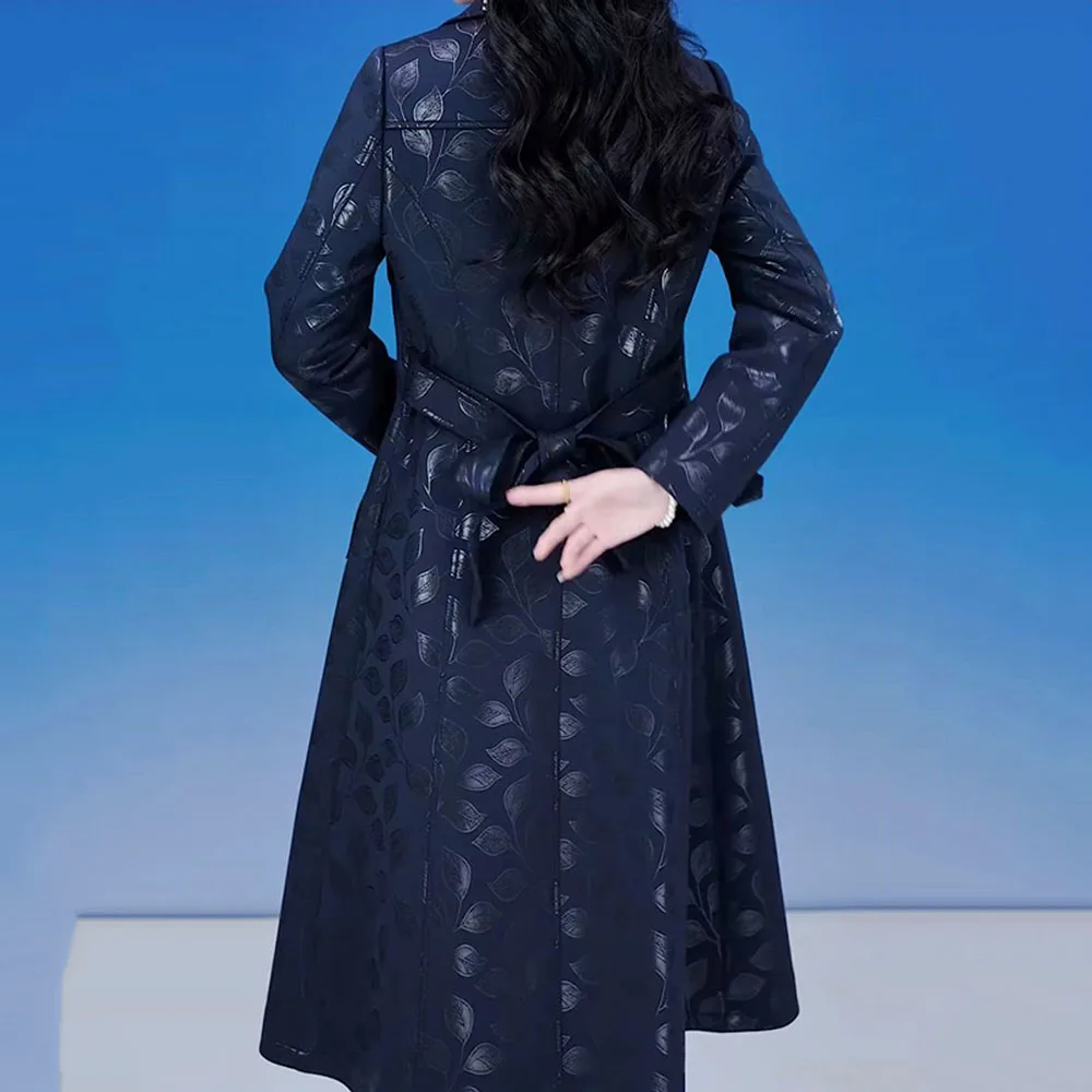 Высококачественная жаккардовая Женская ветровка 2024 осень и зима свободная