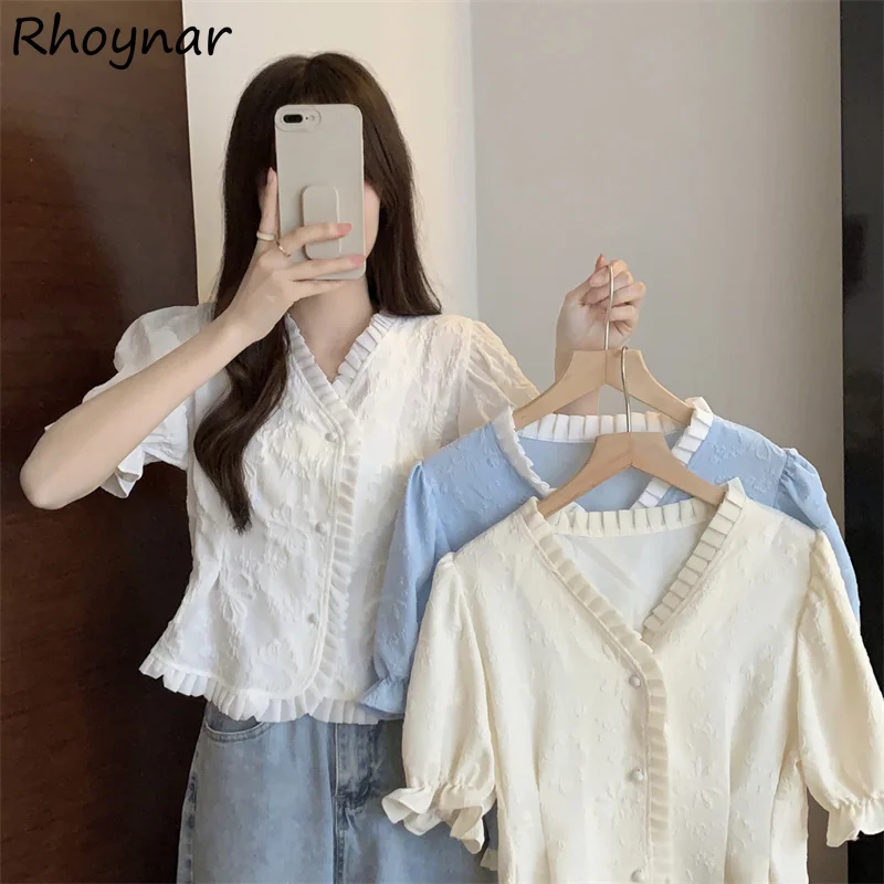

Shirts for Women Y2k Summer Vintage Tops Mujer Korean Style Elegant Sweet Lovely Streetwear New Arrival Aesthetic Retro College