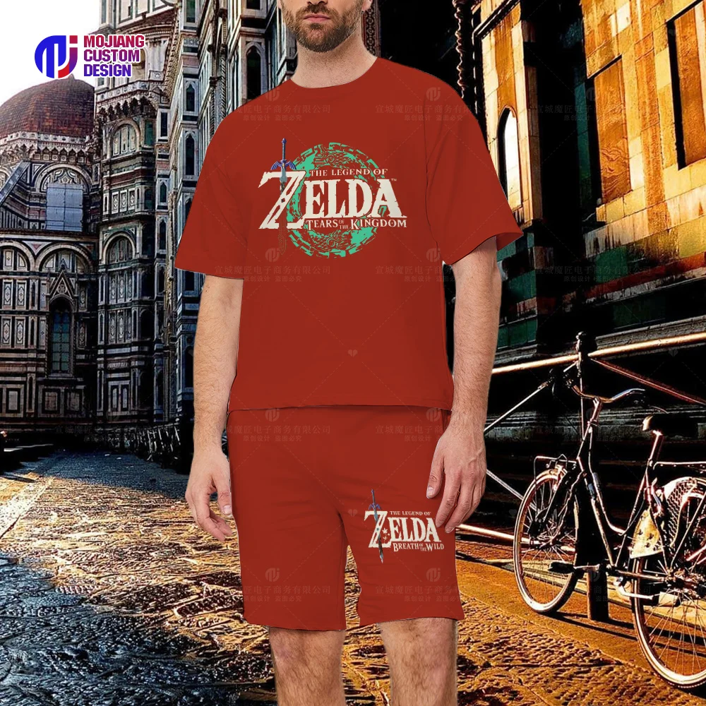Tears of the Kingdom of Zelda Summer 3DT T-shirt Set Fashion Street Men and Women Hot Selling Printed Shirts Cool Tops Shorts