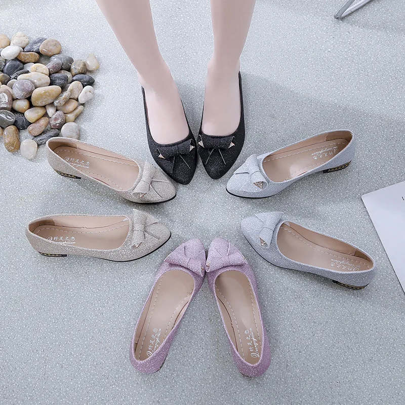 Elegant Ballet Flats Bling Luxury Brand Shoes Women Summer Comfortable Slip on Loafers Ladies Daily Party Shoes Zapatos De Mujer