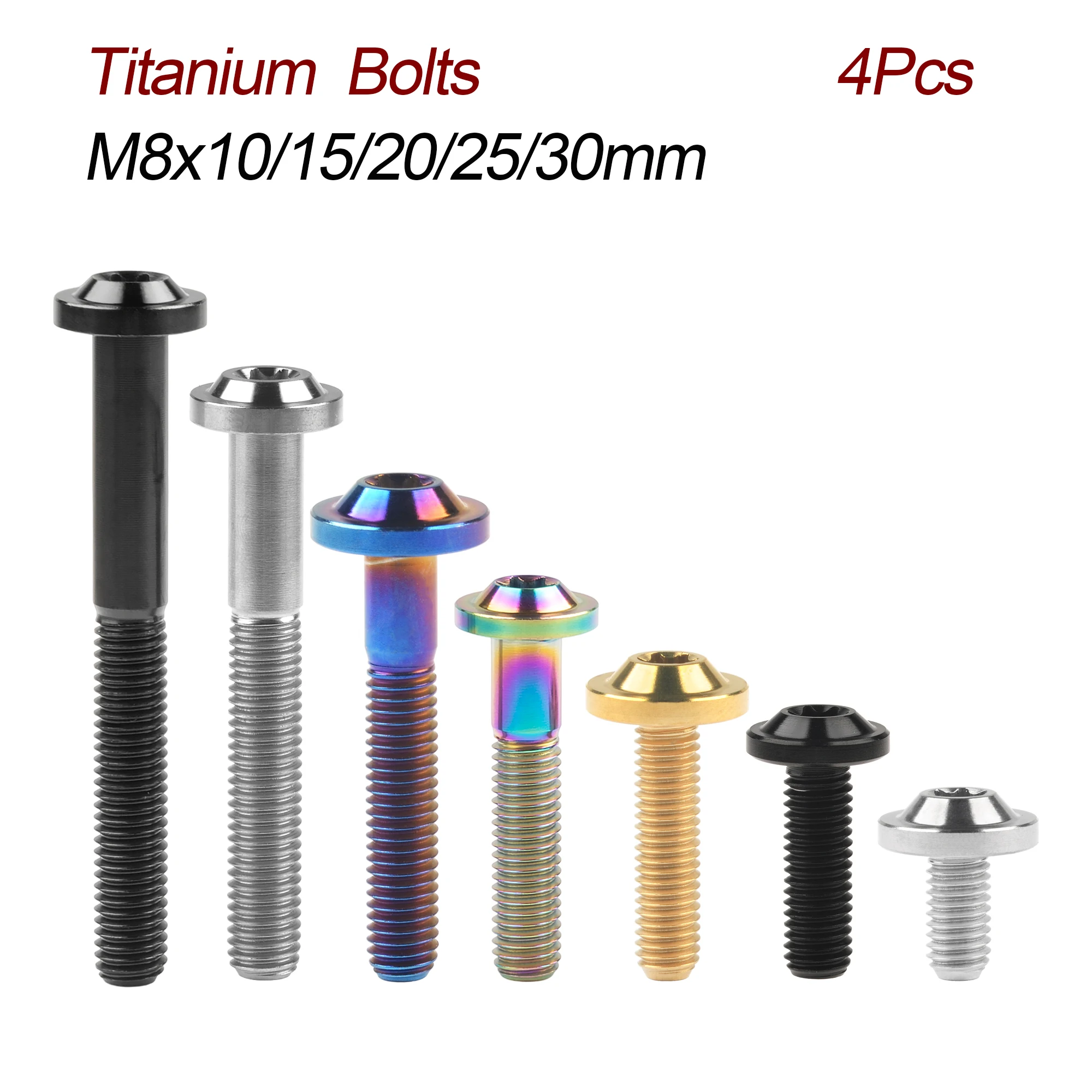

4 шт., винты с утолщенной дисковой головкой, M8x10/15/20/25/30 мм