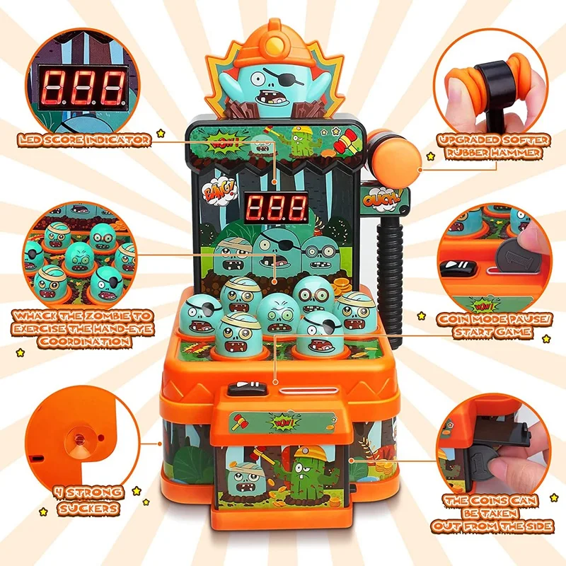 Аркадная игра игрушки волшебная игрушка-крот Мультяшные Забавные в виде зомби