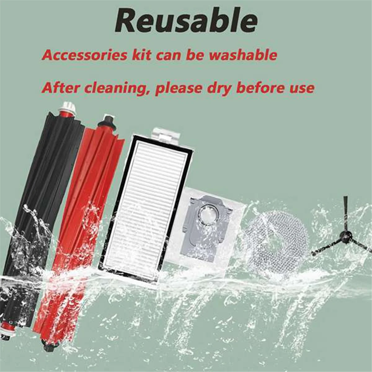 Совместимость с Qrevo Master сменная основная боковая щетка HEPA-фильтр подушечки для