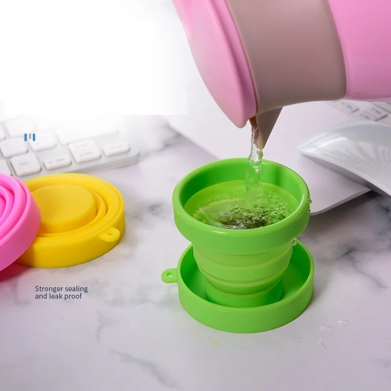 

Telescopic Camping Mug Outdoor Supplies Travel Silicone Folding Candy Color Ultralight Portable Mini Telescopic Mouthwash Cup