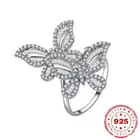 925 Серебряное кольцо с бриллиантом AAA 2 карата обручальное кольцо для женщин Бабочка bijoux femme топаз драгоценный камень хорошее Ювелирное кольцо Анель