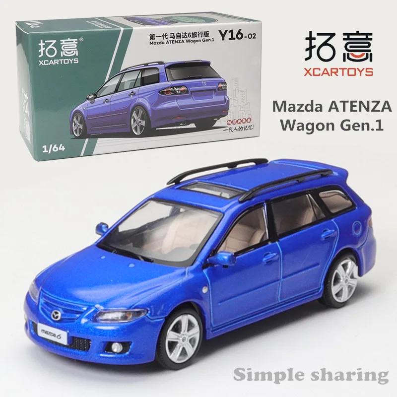 

XCarToys 1/64 Mazda ATENZA Wagon Gen.1 Blue Alloy Diecast Model Car Toy Collection Gift