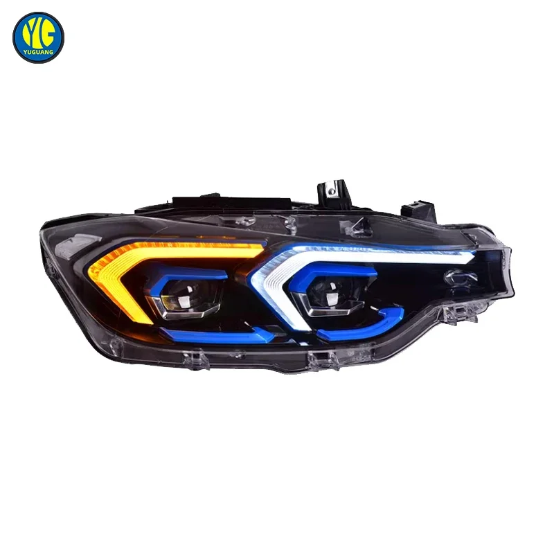 Фото Светодиодные фары YU GUANG для BMW 3 серии F30 LCI F35, установка Plug and Play, 2012-2019, обновление фар F30, светодиодные передние фары №5