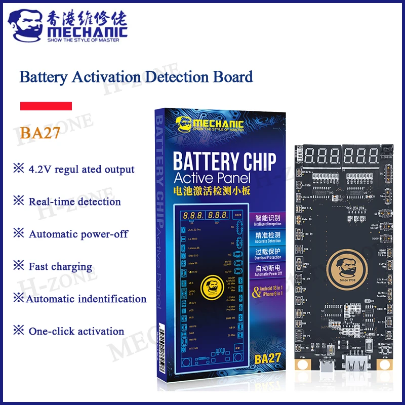 

MECHANIC BA27 Battery Activation Detection Board Battery Fast Charge for iPhone 5G-13 Pro Max Android One Click Activation