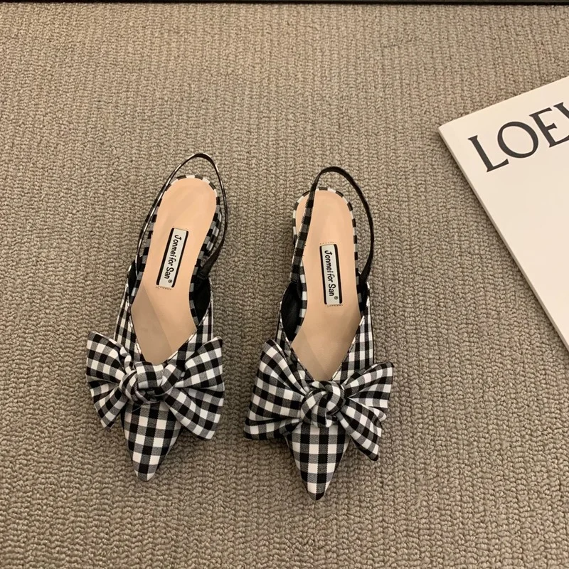 

2022 Summer Women's Sandals Fashion Low Heels Sandals Shoes Elegant Pointed Straps Fashion Party Pumps Sandalias De Mujer