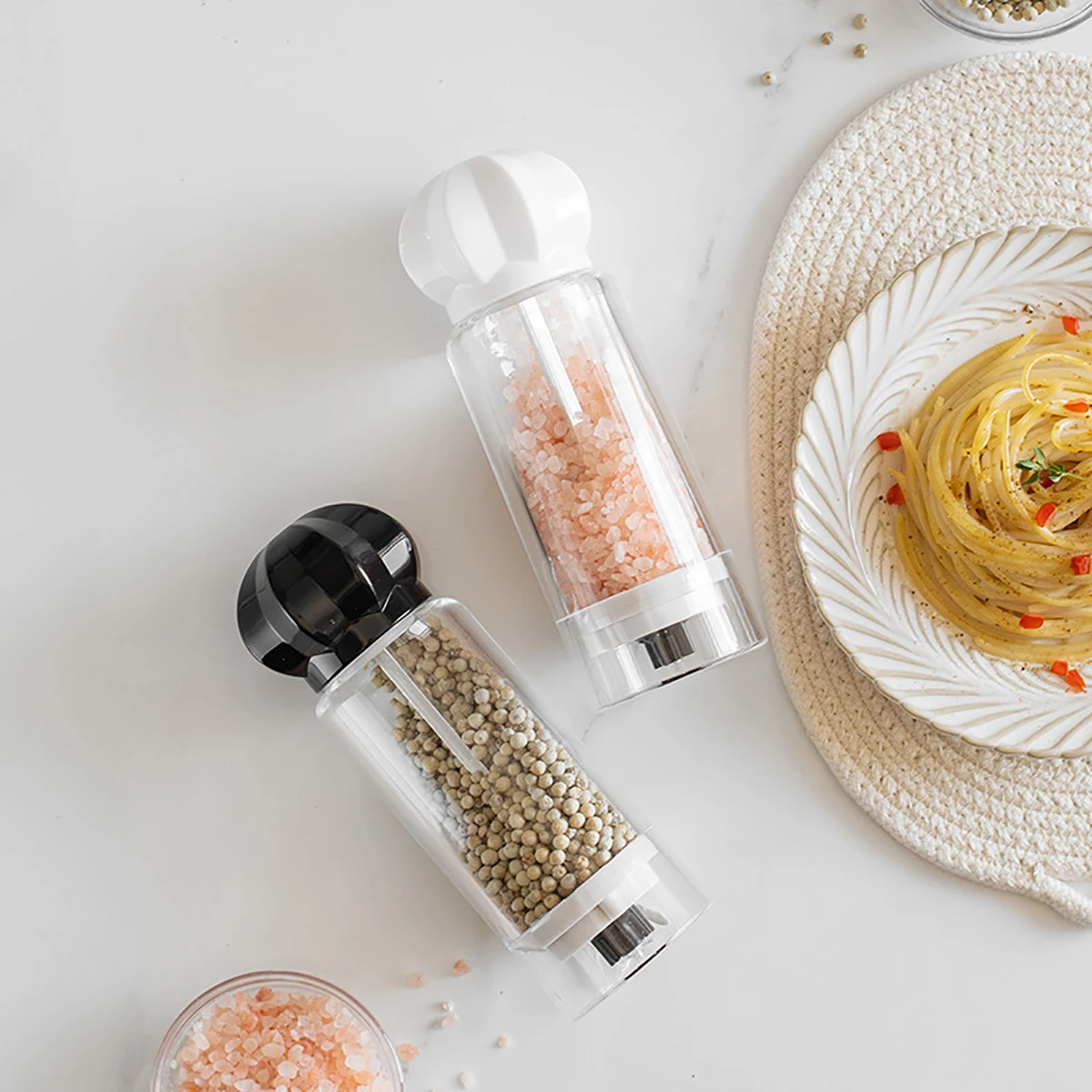 Мельница для черного перца из нержавеющей стали акриловая бутылка специй