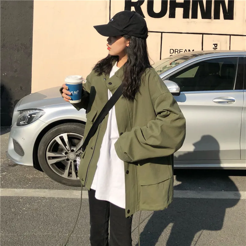 

Свободная Повседневная куртка 2022, рабочая одежда в Корейском стиле, женская одежда с длинным рукавом, бесплатная доставка