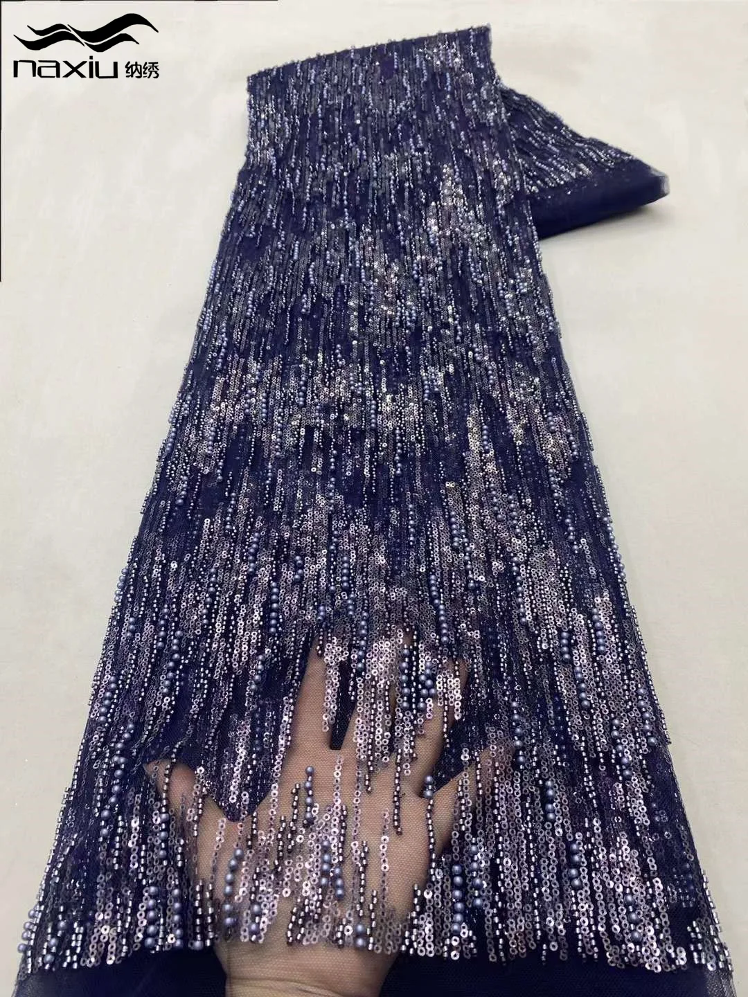 Роскошные африканские бусины Madison Coffee сетчатая кружевная ткань 2024 нигерийские