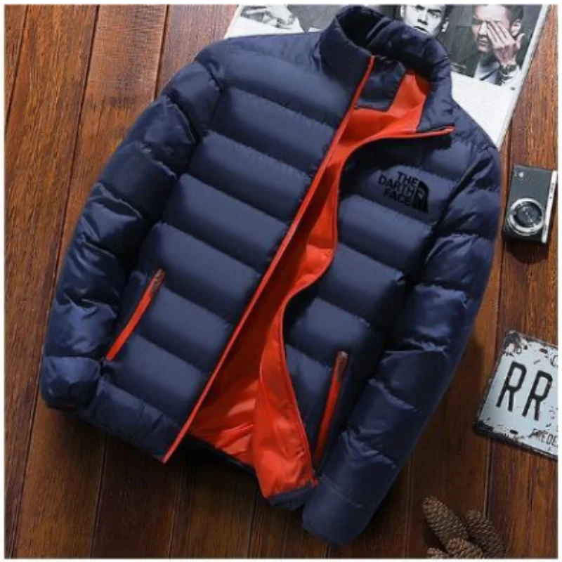 2022 Men's Jacket Fashion Spring Autumn Casual Street Slim Jacket Men's Windproof Warm Stand Collar Coat Men's Coat