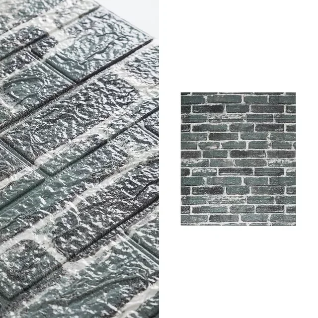 

3D Wall Sticker Brick Pattern Wallpaper for Living Room Bedroom TV Wall 77x70cm Waterproof Self-Adhesive Wall sticker