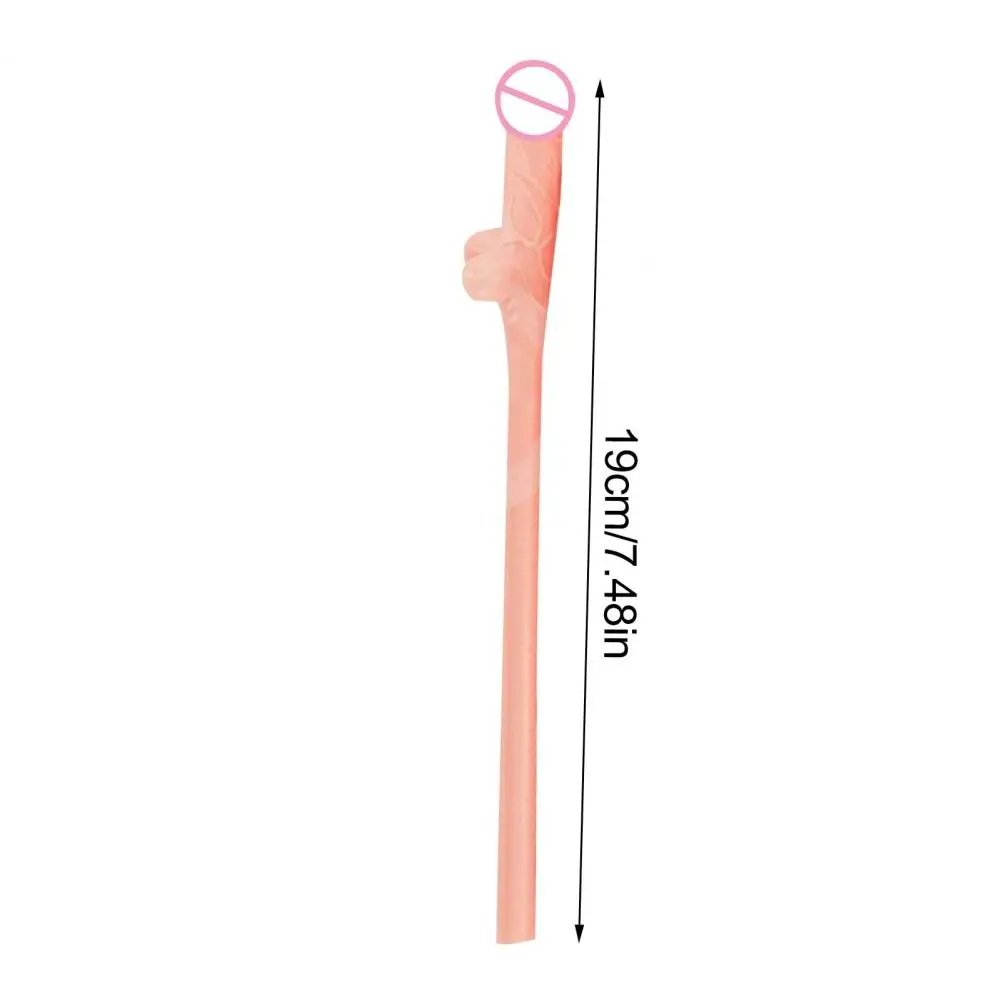 

10Pcs Innovative Party Drink Straws Durable Food Grade Lightweight Nude Dick Straws Night Bar Decor