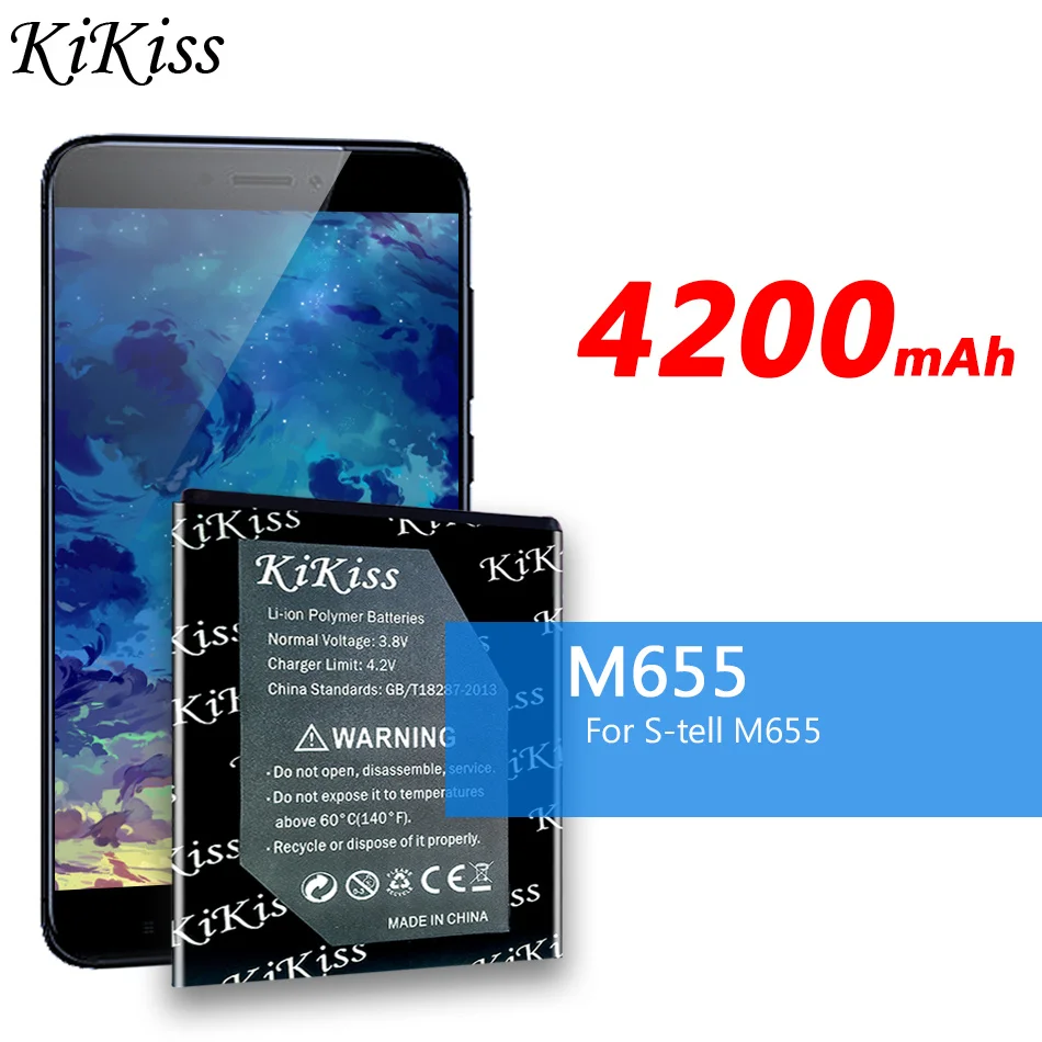 

Мощная батарея 4200mAh KiKiss M 655 для S-tell M655 мобильный телефон