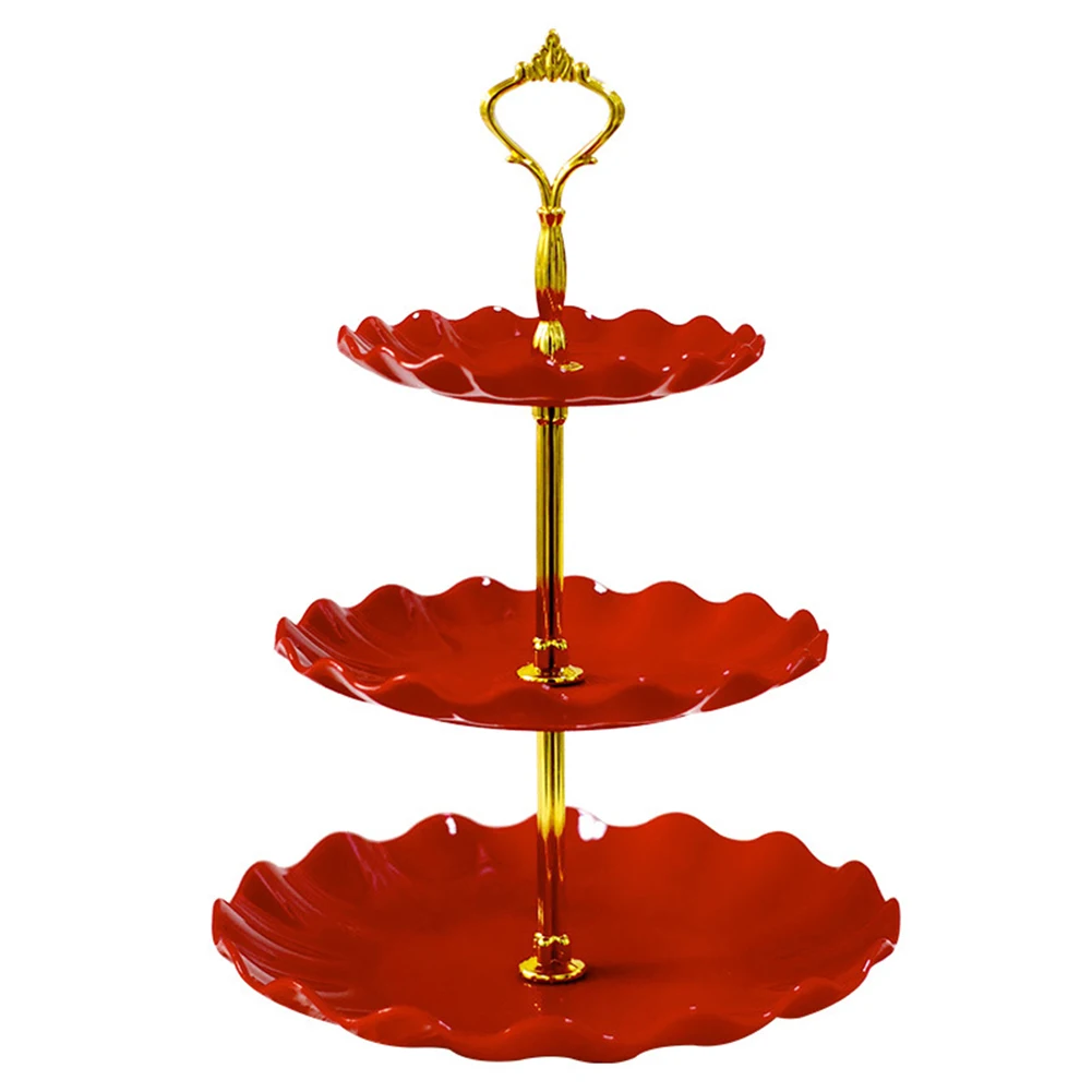 

Plastic Cake Plate Stand Cake Plate Stand Three-layer Structure Easy Carrying Easy Movement Environmentally Friendly