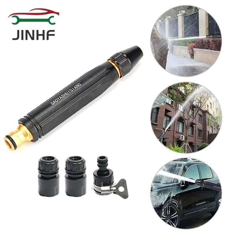 

Car Wash Water Gun Straight Nozzle Kit Adjustable Water Gun High Pressure Sprinkler Connector Sprinkler For Car Wash Lawn Garden