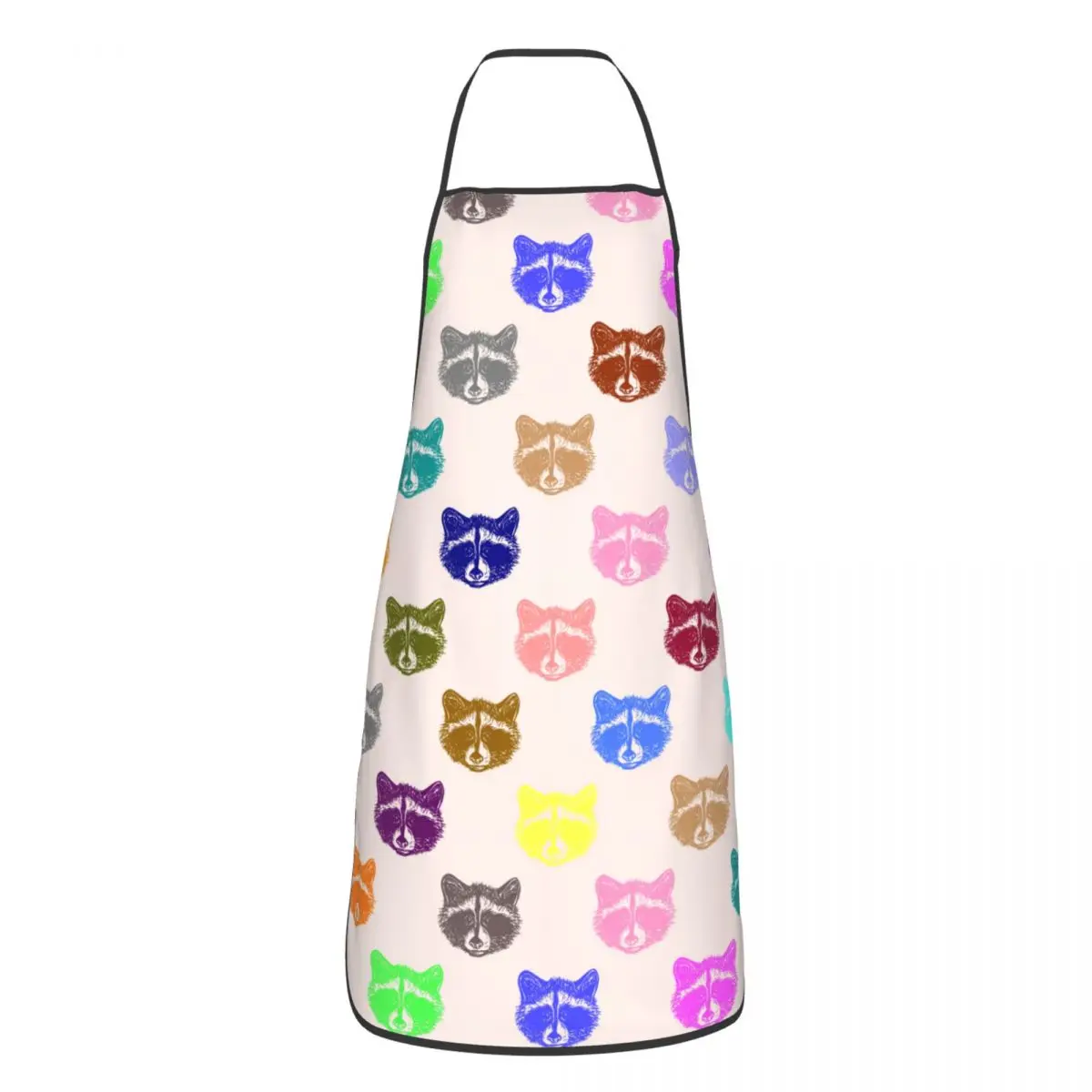 

Colorful Raccoon Cartoon Cute Polyester Aprons 52*72cm Kitchen Cuisine Bib Tablier Gift Pinafore for Chef Barista