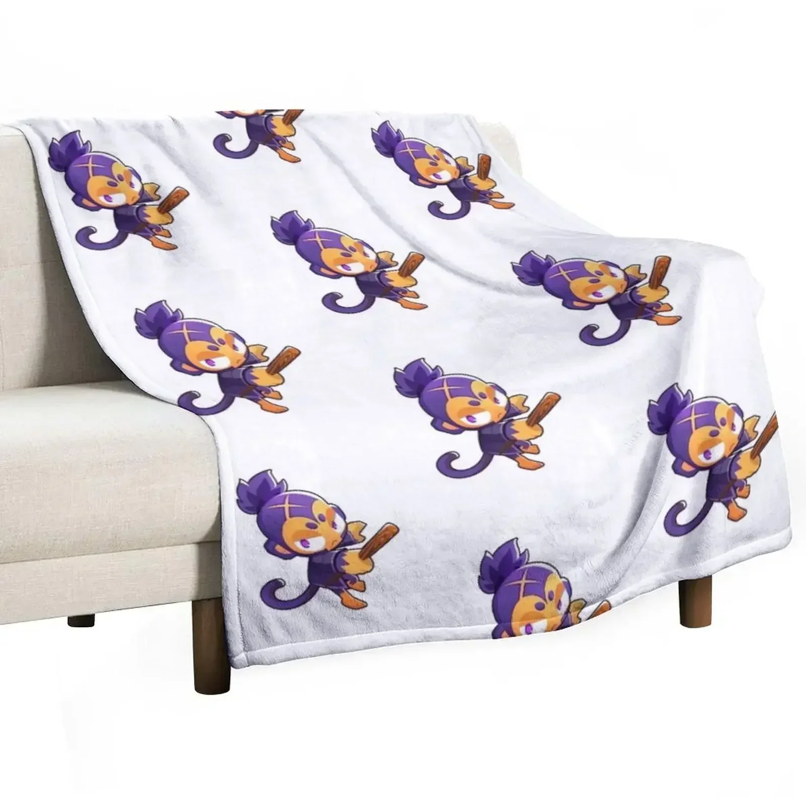 Dart Monkey TD 6 BTD6 Throw Blanket Camping Plush Retros Thin Blankets