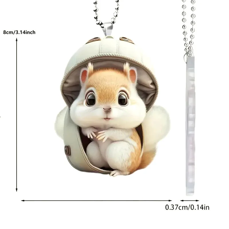 Креативный акриловый плоский 2D подвеска в виде белки авто интерьер автомобиля