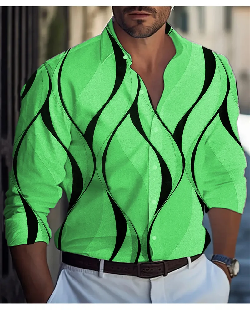 Мужские рубашки из микрофибры и вискозы в полоску