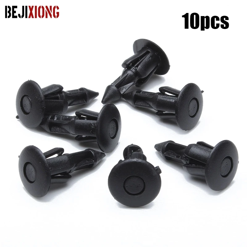 

10pcs 6mm Auto Bumper Fastener Clip Hole Rivet Retainer Push Engine Cover Car Door Bumper Cover Fasteners for Honda