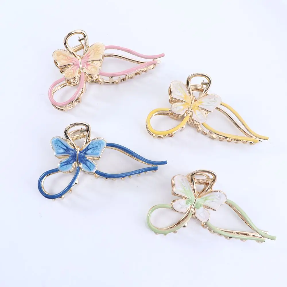 

Новый летний зажим для волос с бабочкой элегантный темпераментный милый и свежий металлический зажим для волос женский большой зажим для волос с акулой головной убор