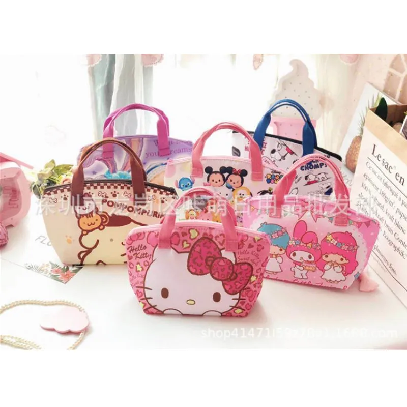 

Kawaii Sanrios аниме Hellokitty Мультфильм моя мелодия Милая литтлетвинтс холст печать мультфильм Портативный Обеденный мешок игрушка подарок