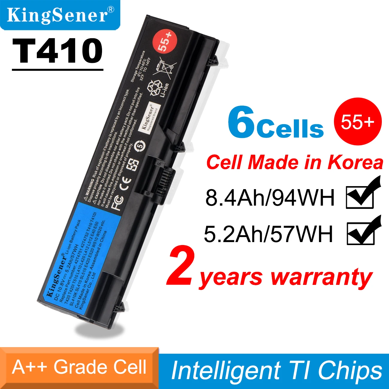 Bateria do Portátil para Lenovo Thinkpad Sl410 Kingsener Sl410k Sl510 E40 E50 E420 T510 W510 L412 T420 T410 T510 L510 L420 L521 55 +