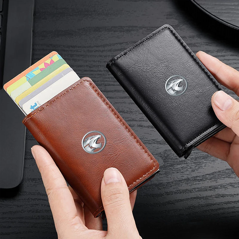 Мужской бумажник с идентификацией и кредитной картой компактный RFID Бумажник