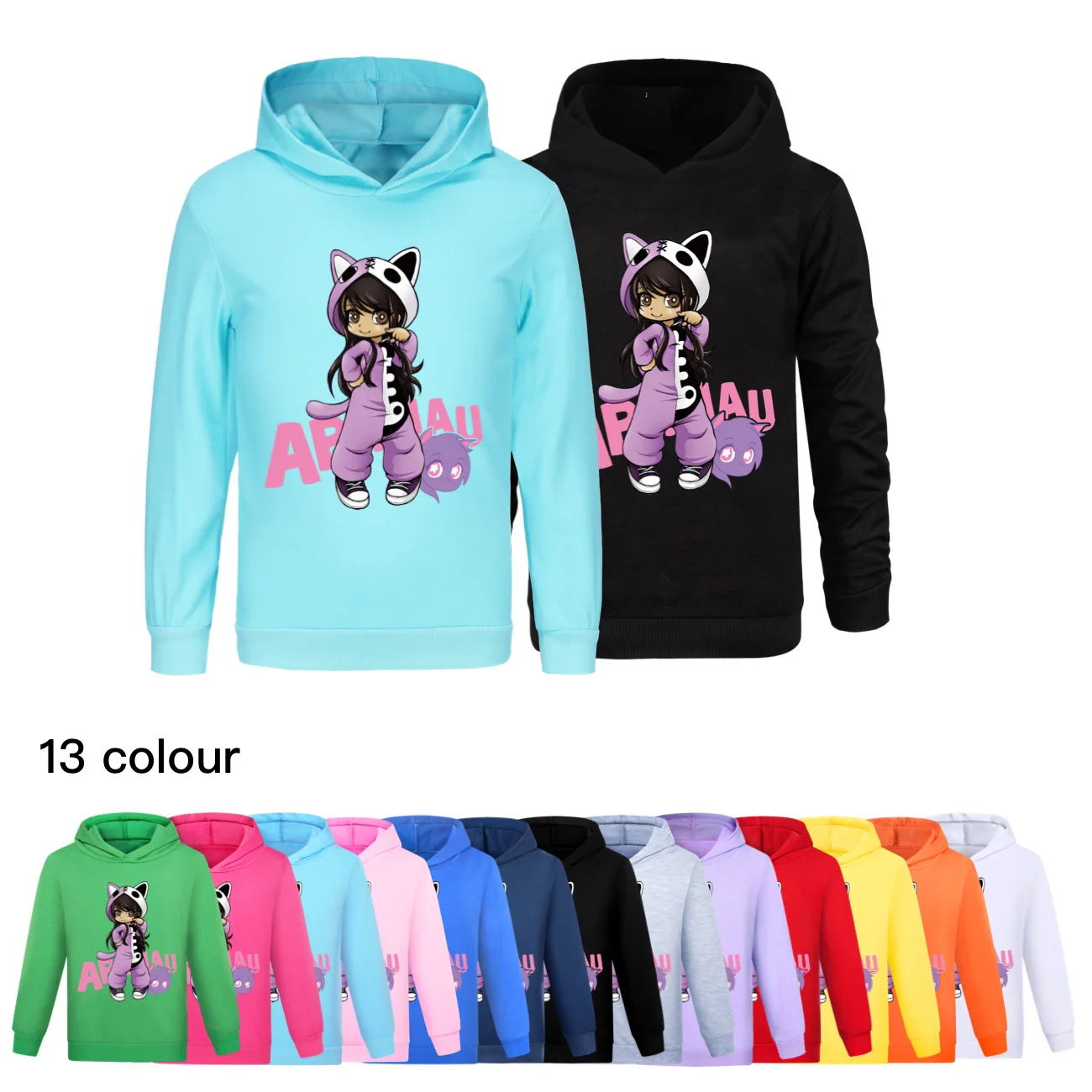 Детская толстовка с капюшоном APHMAU Модный пуловер длинным рукавом верхняя одежда