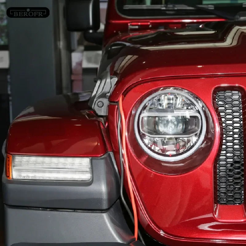 Защитная затеняющая пленка для автомобильных фар Jeep Wrangler JL 2019 2020 дымчато-черная