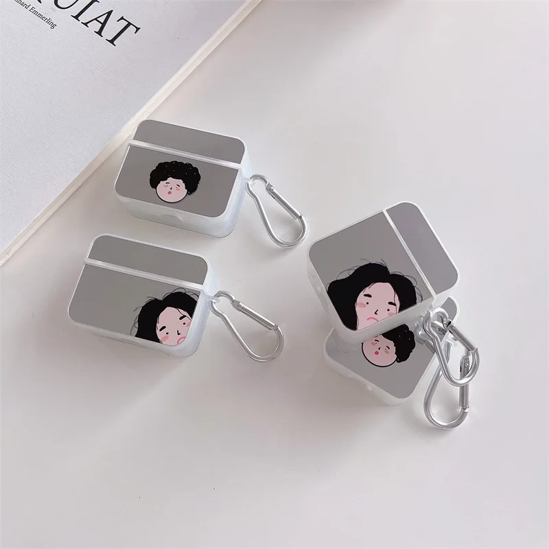 

Creative Funny Couple Mirror AirPods 3 Case Apple AirPods 2 Case Cover AirPods Pro Case IPhone Earphone Accessories Air Pod Case