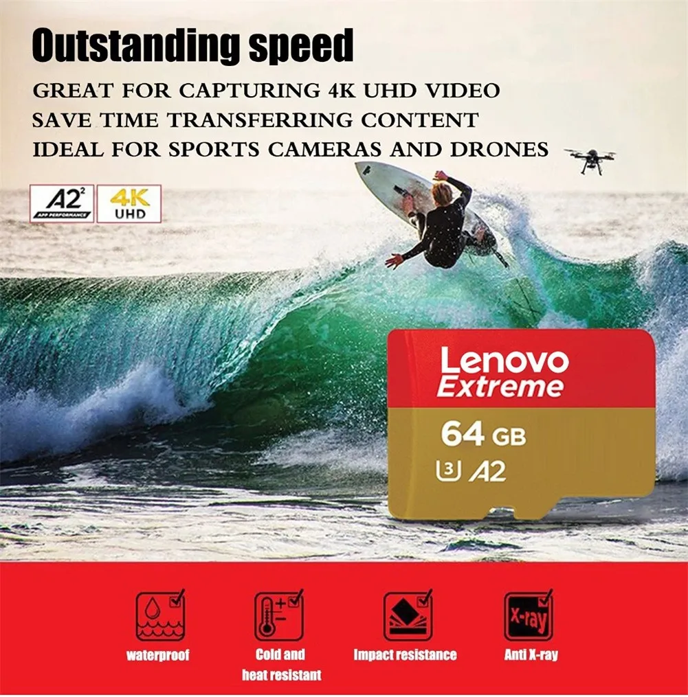 

Lenovo карта памяти, класс 10, 256 ГБ, 64 ГБ, 32 ГБ, 16 ГБ, 8 Гб