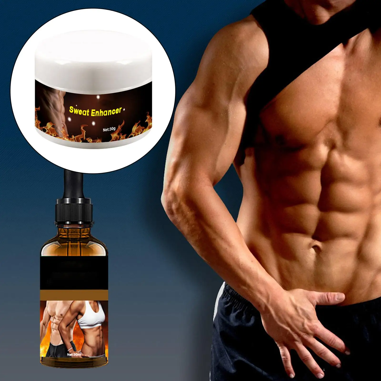 

Abdominal Muscle Cream Burn Fat Product Out Ointment for Belly Men Women Gym Cellulite Treatment Body Hot Sweat Cream Enhancer
