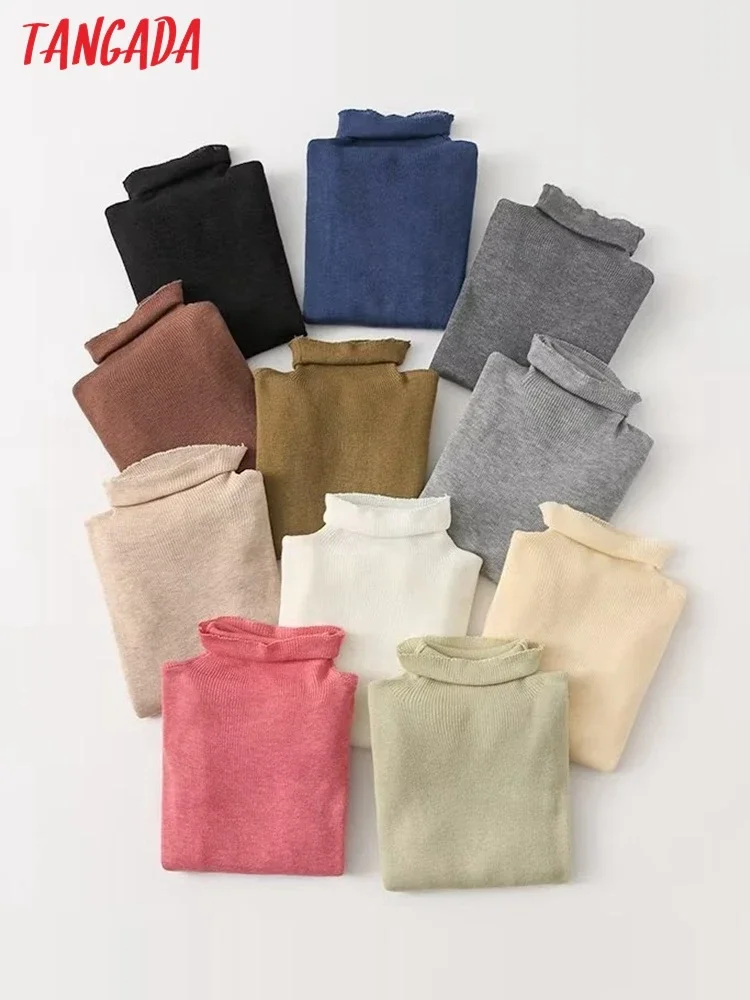 Женский вязаный свитер Tangada с высоким воротником