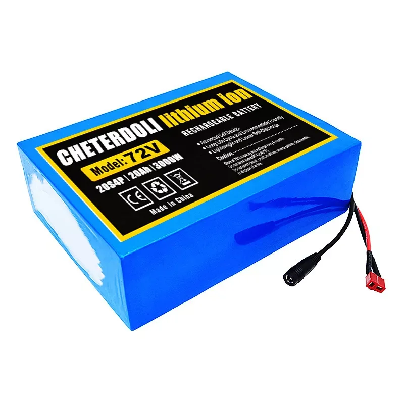 

Новый комплект литиевых батарей 72 в 20 Ач 21700 20S4P 84 в для электрического велосипеда скутера мотоцикла BMS 3000 Вт аккумулятор высокой мощности + з...