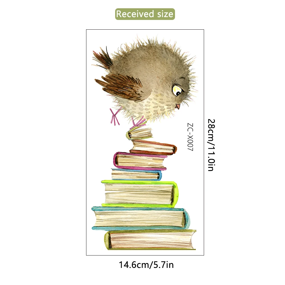 

Мультяшные наклейки на стену с изображением милой совы для книжного шкафа, шкафа, декора детской комнаты, кабинета, съемная наклейка