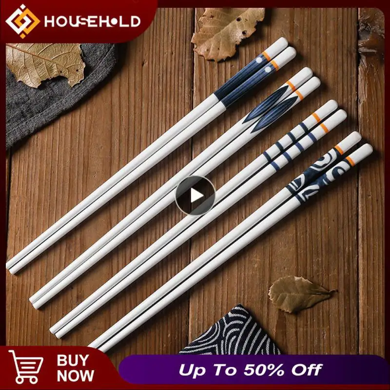 

Household Accessories Ceramics Food Chopsticks Anti-falling Simple Decor Tableware Gifts Household Mould-proof Anti-slip Kitchen