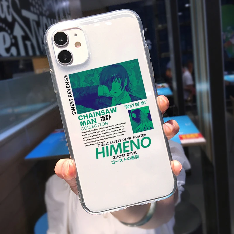 Anime Chainsaw Man Pochita Phone Case Transparent Shell for Iphone SE 2020 6 6S 7 8 11 12 13 Mini Plus X XS XR 14Pro Max |